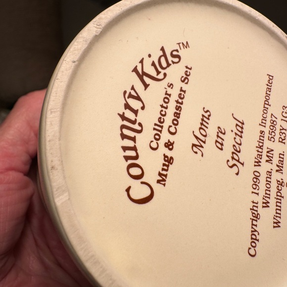 Country Kids Collector's Mug and Coaster Set Moms Are Special Vintage Watkins - Picture 10 of 13